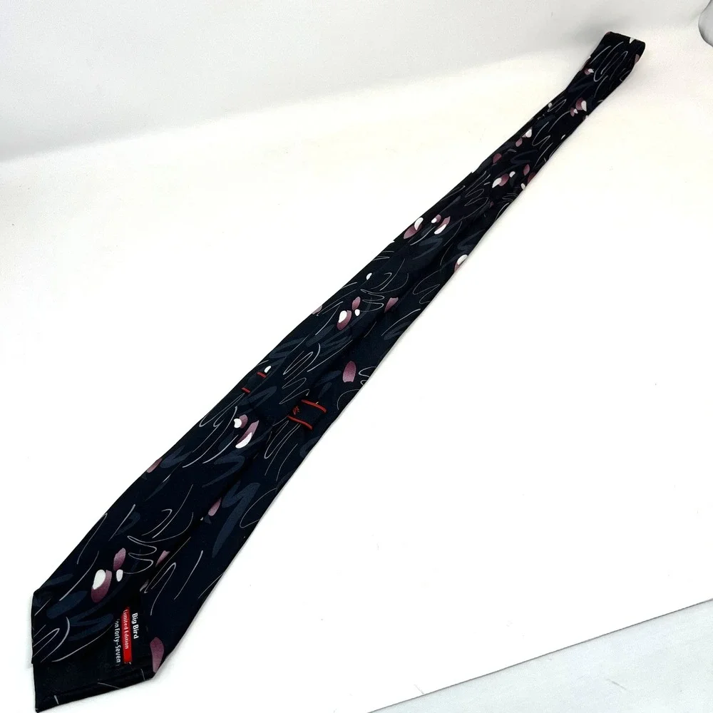 J Garcia Silk Big Bird Limited Edition Men's Tie Abstract Lightweight Mulitcolor